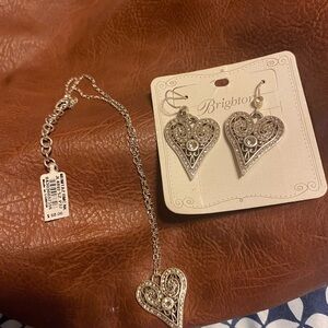 Brighton Silver Heart Jewelry Set NWT